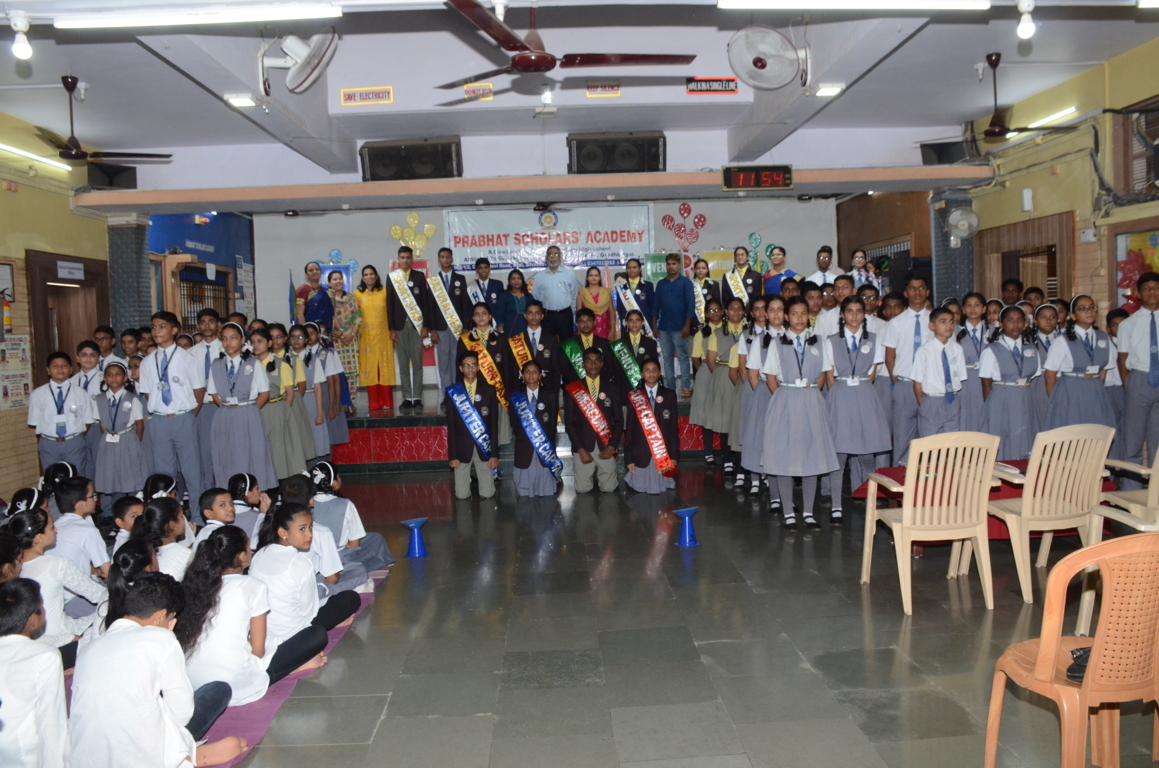 Students at a school ceremony